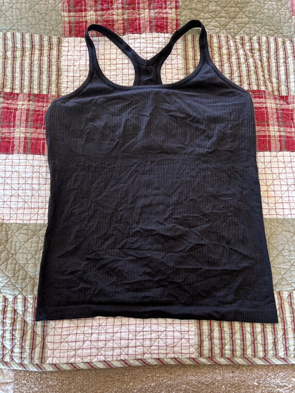 lululemon athletica Black Racerback Tank - Ribbed Stretch